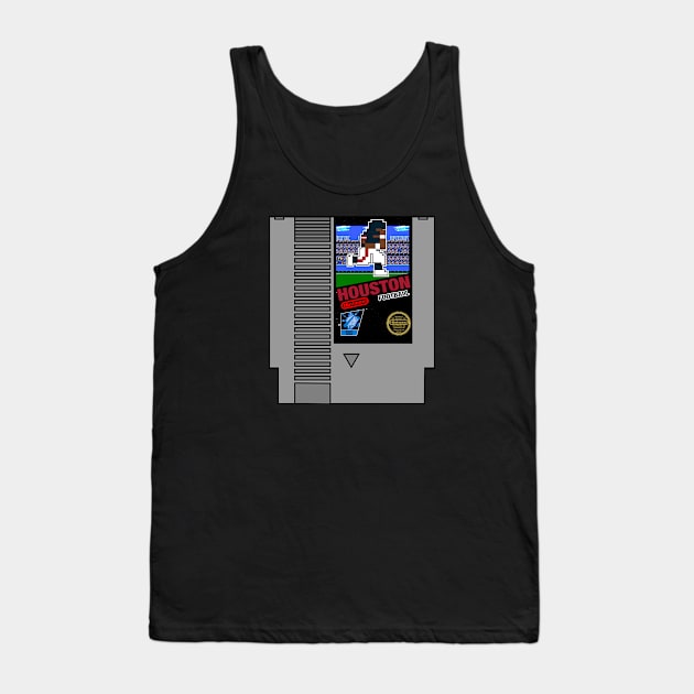 Houston Football 8 bit cartridge design Tank Top by MulletHappens